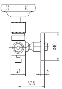 Игольчатый вентиль для манометра Шнайдер цапфа - стяжная муфта G1/4
