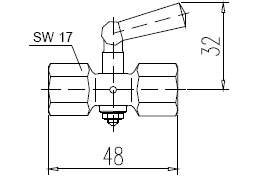 Кран для манометра Шнайдер муфта-муфта G1/4 - Schneider
