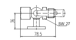 Трехходовой кран для манометра Schneider  с поверочным фланцем G1/2